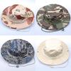 Unisex Woodland Fishing Hiking Travel Military Sun-proof Camo Boonie Hat Cap