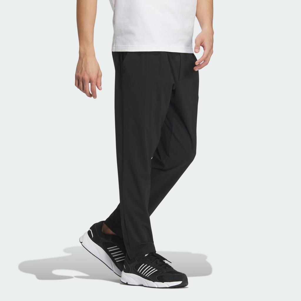 Adidas Solid Color Zip-Up Quick-Dry Slim Fit Sports Capri Pants Men Bottoms Black JD5231