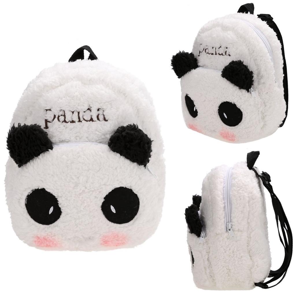 fluffy panda backpack