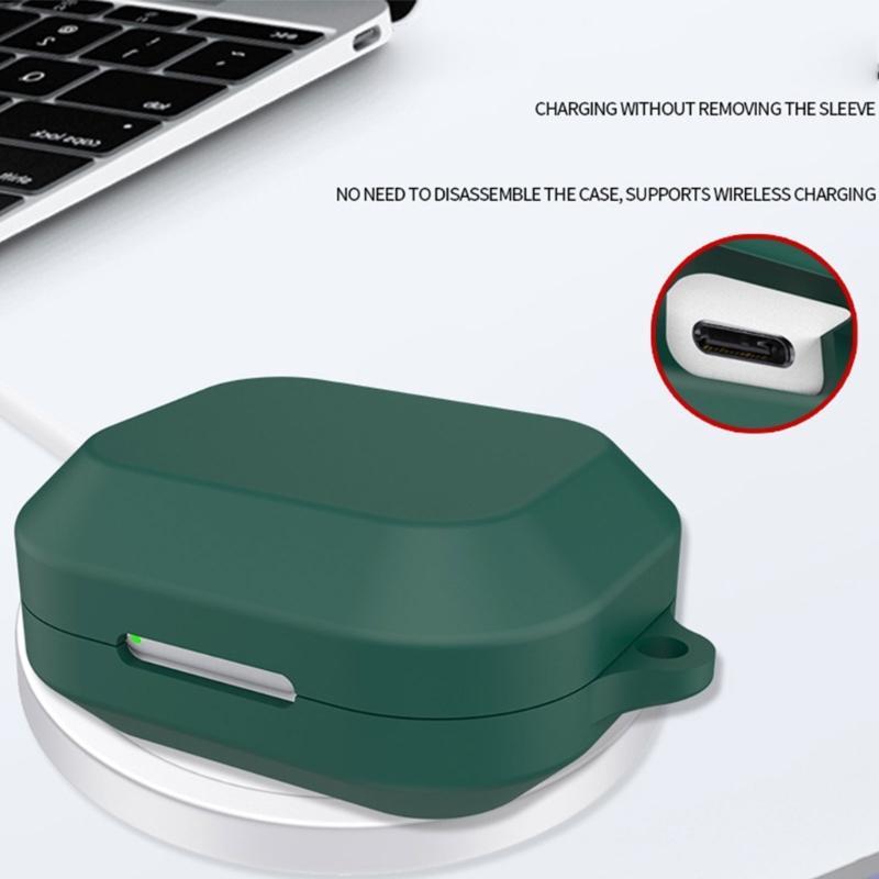 Matte Silicone Charging Box Case Sleeve, Earbud Protectvie Cover with Front Light Window for Desk Use, Travel Carry, and Dust Care