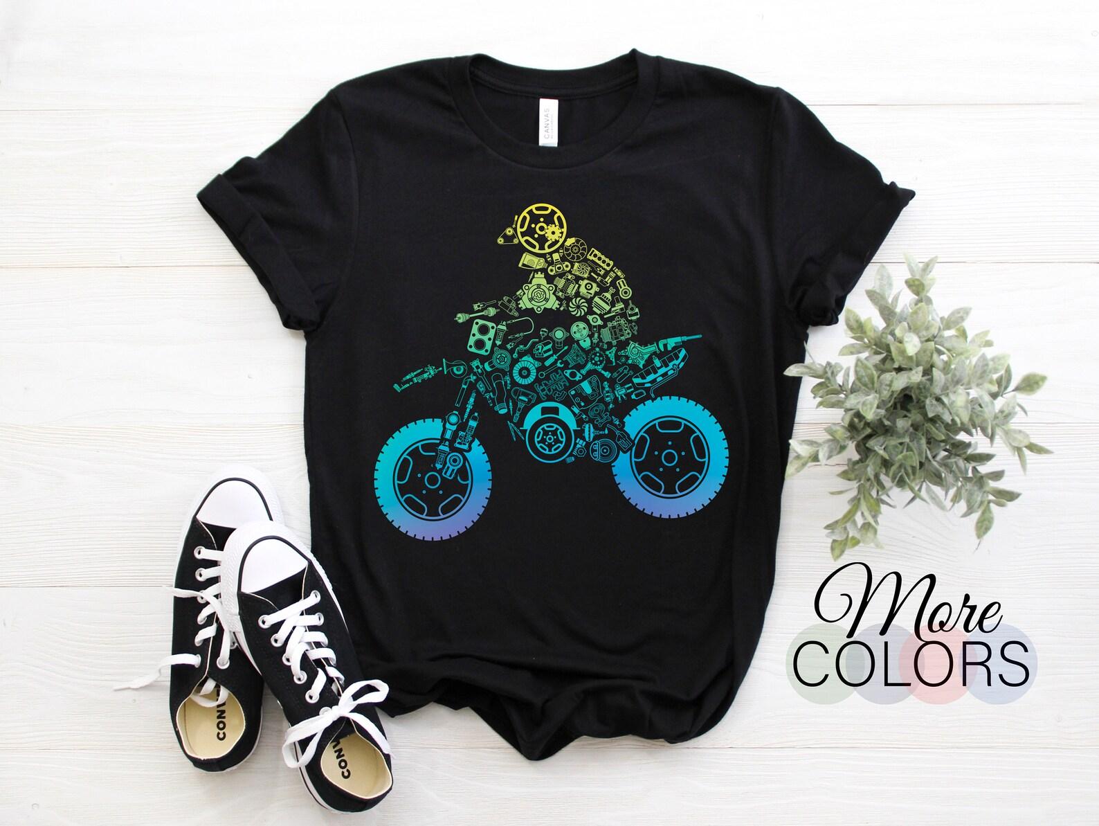 Dirt Bike Parts Funny Enduro Bikes Rider Motorcycle Cool Gift T-Shirt, Braaap Off Road Riding Lover Gift Kids Adult, Birthday present TShirt 130