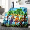 Scooby Doo Gang Runs From Monster Multipurpose Personalized Blanket Customize Your Name Comfortable Perfect For Sofa Couch Office Bed Picnics Four