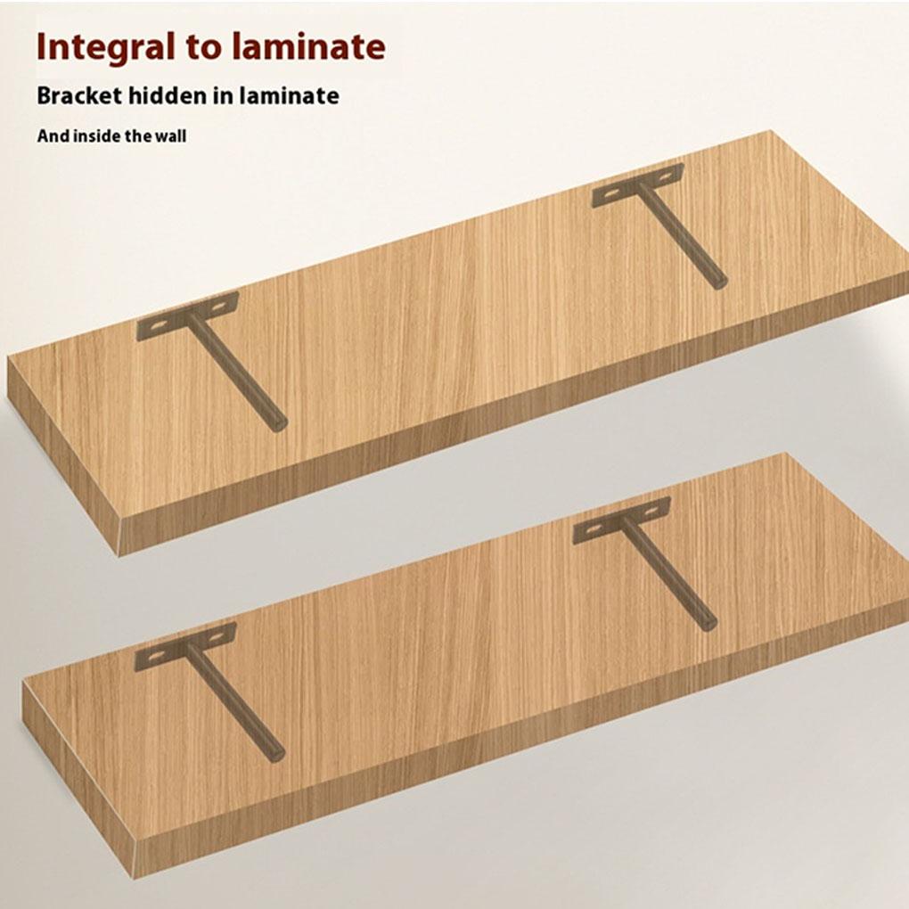 4 Stück Metall Schwarz Matt Robuste Schweberegalhalterungen Für Holzregale Set von 4 Schweberegale