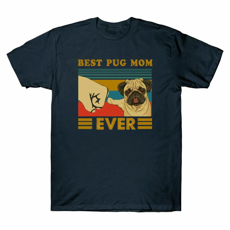 Vintage Short Mom Tshirt Retro Ever Pug Sleeve Tee Fist Best Bump Unisexs