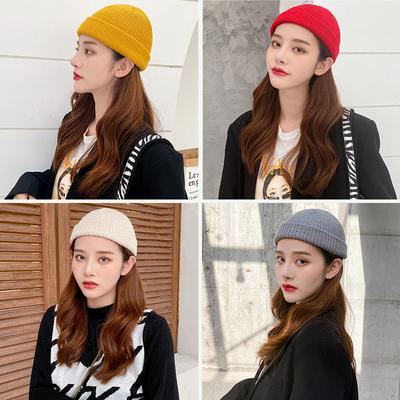 Neuer Koreanischer Stil Winter Strickmütze aus Wolle für Damen Vermieter Mütze Warme Baotou Kaltmütze Kleine Gänseblümchen Melonenmützen Herren Trend
