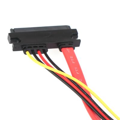 2v1 7pinový Sata Data + 2,0 mm 4pinový Napájecí Kombinovaný 7+15 pinový 22P Sata Spojený Kabel pro CD/DVD Pevný Disk 20/40 cm
