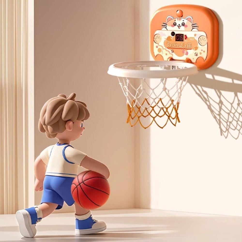Scorable Scoreboard Toddler Basketball Hoop Cartoon Animal Mini Basketball Hoop  Outdoor Sports
