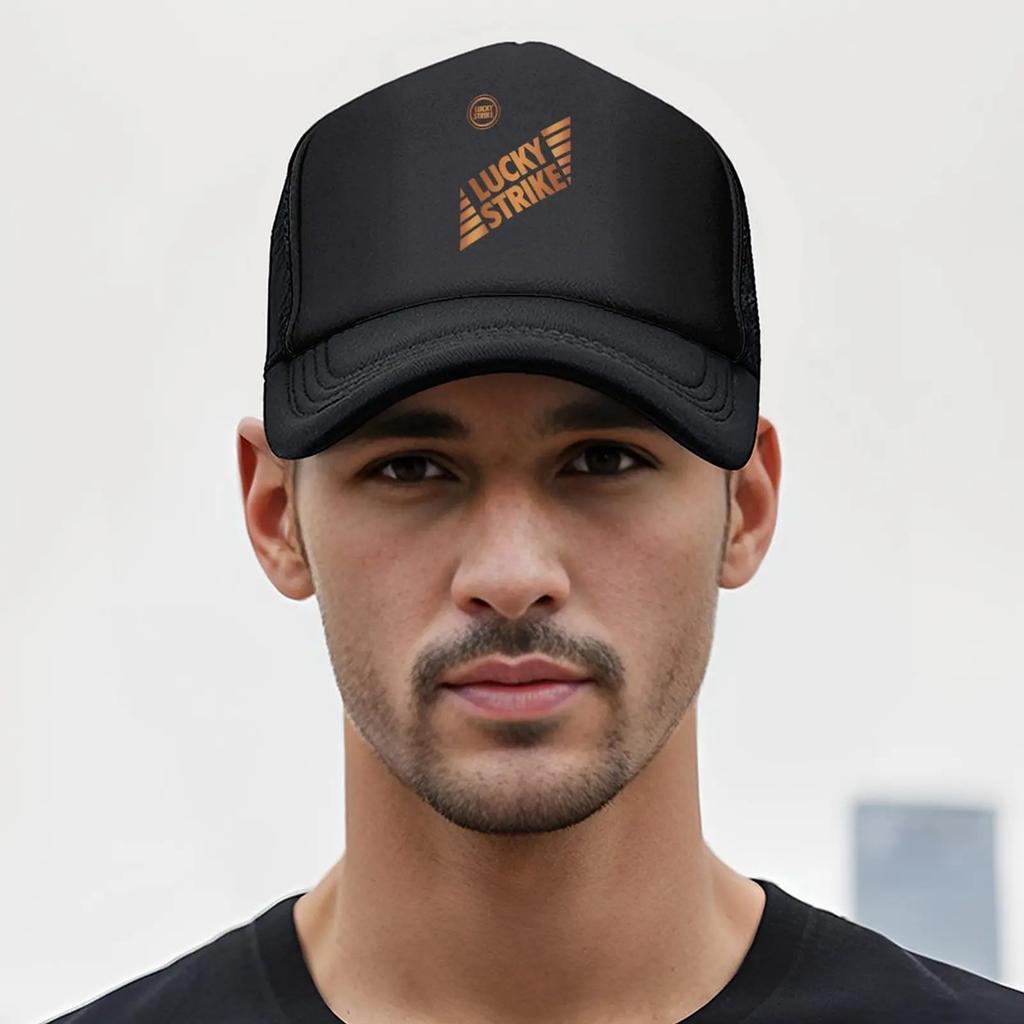 Lucky Strike GOLD Baseball Cap Custom Hat Black Hat Man For The Sun Foam Party Hat Men's Women's