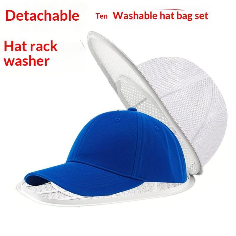 Durable Mesh Cap Laundry Bag With Anti Deformation Design And Smooth Zipper For Washing Machine Cleaning Baseball Caps