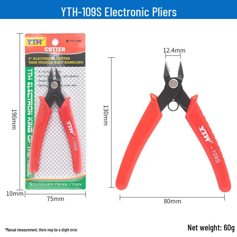 109S Angled Gundam Model Sprue Cutter, Needle-Nose Mini Pliers for DIY Crafts