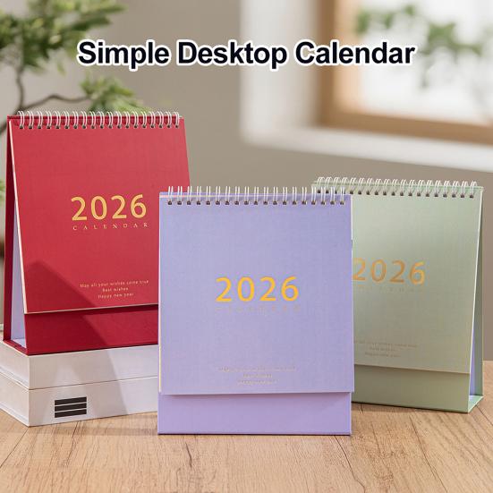 2026 Desk Calendar Retro Style Thick Paper Time Management Planner Home Office School Daily Schedule Planner