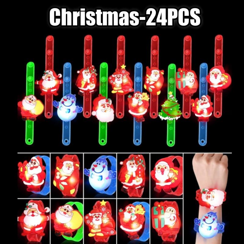 Kids LED Party Favors Flashing Light Up Bracelets Halloween Christmas Gift Toys Non Candy Treat Bag Fillers Goody Bag Essentials