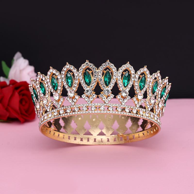 Men's Golden King's Crown Headwear Adult Birthday Crown Halloween Stage Opera Performance Unisex