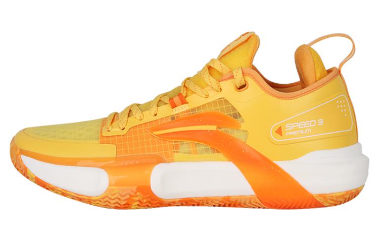 Li Ning Speed 9 Premium PRM Нескользящие износостойкие низкие мужские баскетбольные кроссовки Желто-белые ABAT023-4 46