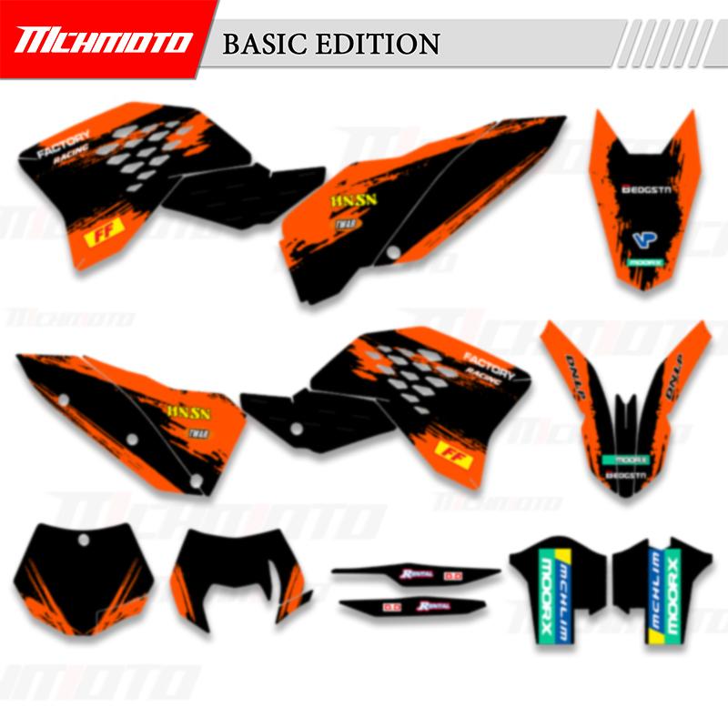 MCHMFG For KTM EXC EXCF 2008 2009 2010 2011 SX SXF 2007 2008 2009 2010 Graphics Background Decals Stickers Number Name