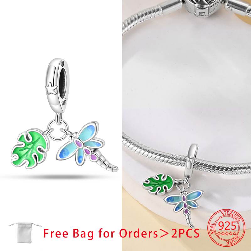 Anniversary Charm Bead Components Copper Metal Butterfly Bees Dragonflies Bead Components Compatible With Bracelet High Quality Fine Jewelry Necklace