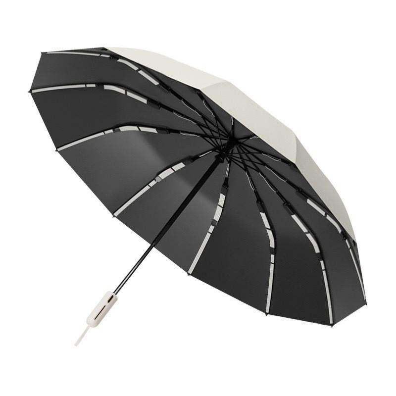 Automatic Umbrella Large Weather and Rain Parasol Women's Thickened and Enlarged Folding Umbrella Sun Protection UV Protection Sun Umbrella