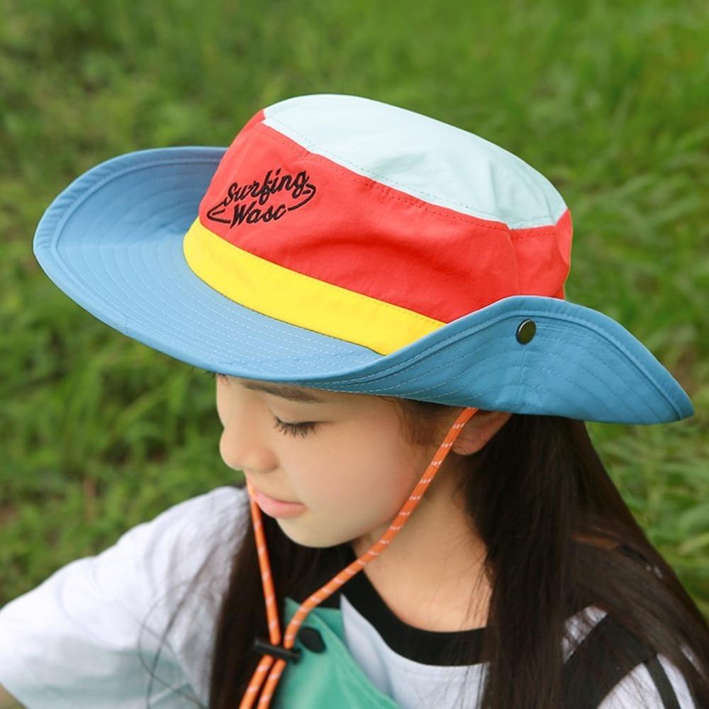 Waterproof Denim Bucket Hat Big Brimmed Panama Hat Fashion Sun Protection Hat  Camping