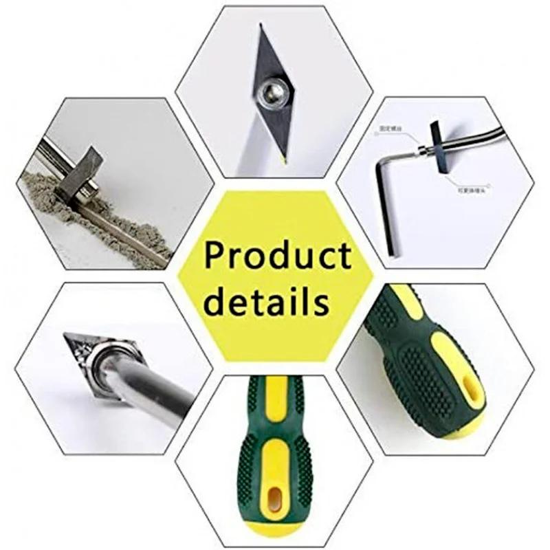 Vyměnitelný Odstraňovač spár keramických dlaždic Čistič spár dlaždic z wolframové oceli Vrták pro čištění cementových spár podlah a stěn Ruční nářadí