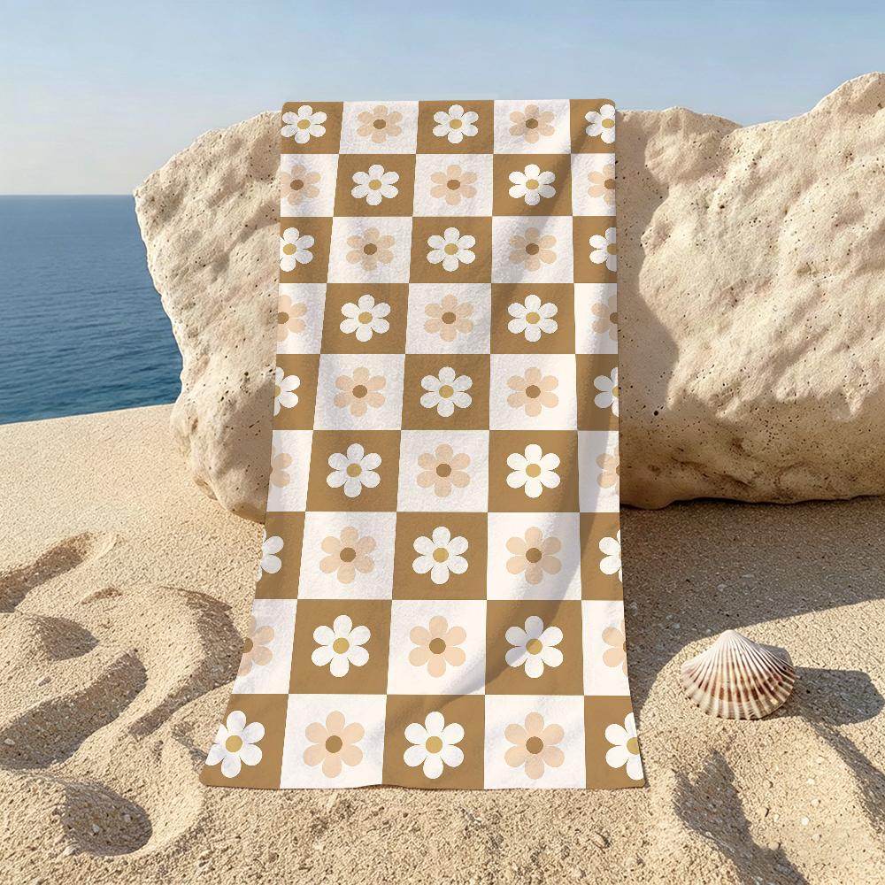 Flower Cartoon Beach Towel For Beaches Yoga Studios Gyms Hot Springs Swimming Pools And Picnics