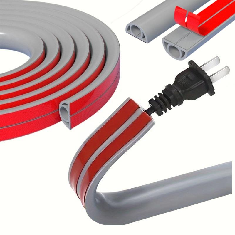 

1roll Flexible Cable Raceway Duct, Self-Adhesive Wire Hider for Ethernet Power Cords, Keeps Home Tidy, Easy To Install 1m