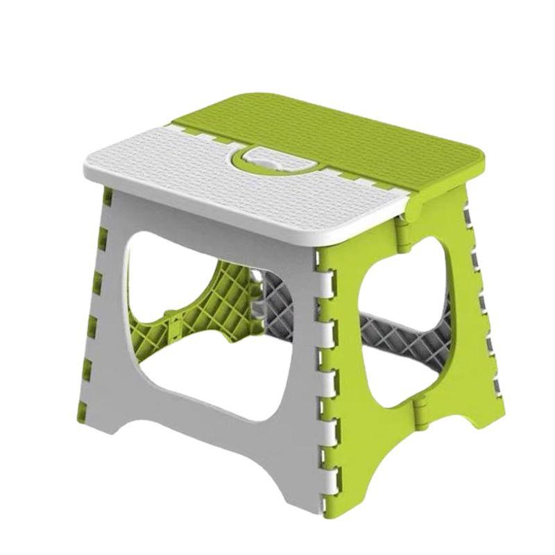 Thickened Bamboo-Pattern Folding Stool: Portable for Home, Outdoor, and Vendor Use