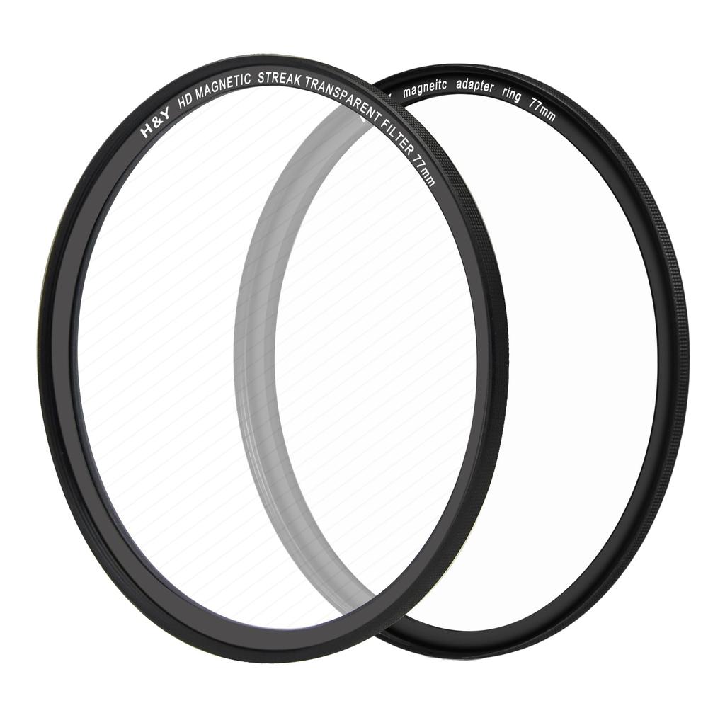 Streak Filter 77mm Magnetic Streak Magnetic Linear Flare Slim H&Y Transparent, Type, Effect, Frame, Anti-Static MS-T77