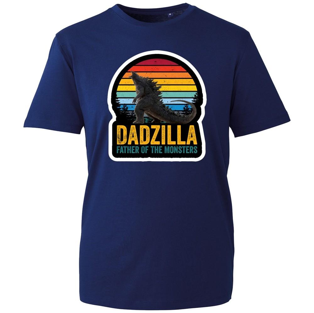 Dadzilla T Shirt Unisex Funny Father Of Monsters Parody Sunset Graphic Dad Gift Tee S