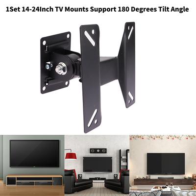 14-24" TV-Halterung LCD-LED-Monitor Wandhalterung Flachbildschirm Rahmen Unterstützung 180 Grad