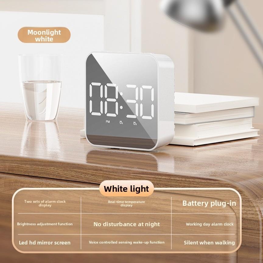 Functional Multi Mirror Electronic Alarm Clock With Date Display Function