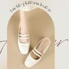 Baotou Mary Jane Shoes French Retro Single Shoes Square Toe Back Empty Thick-heeled Sandals