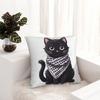 Cute Cat Wearing The Keffiyeh Pillowcase Soft Fabric Cushion Cover Gift Throw Pillow Case Cover Home Zipper 45*45cm