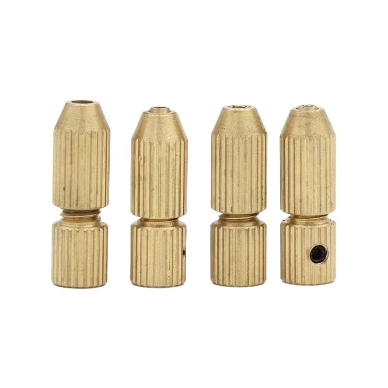1Set Mini Drill Collet Chuck 2.0mm Shaft Hole Brass Motor Shaft Clamp Brass Chucks Adapter For Power Tool Accessory Tool Set