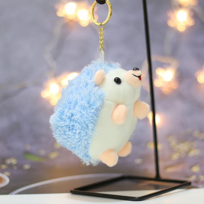 Plush Hedgehog Keychain Pendants Stuffed Animals Doll Toy Keyring Charms Backpack Accessory Adorable Handbag Pendants