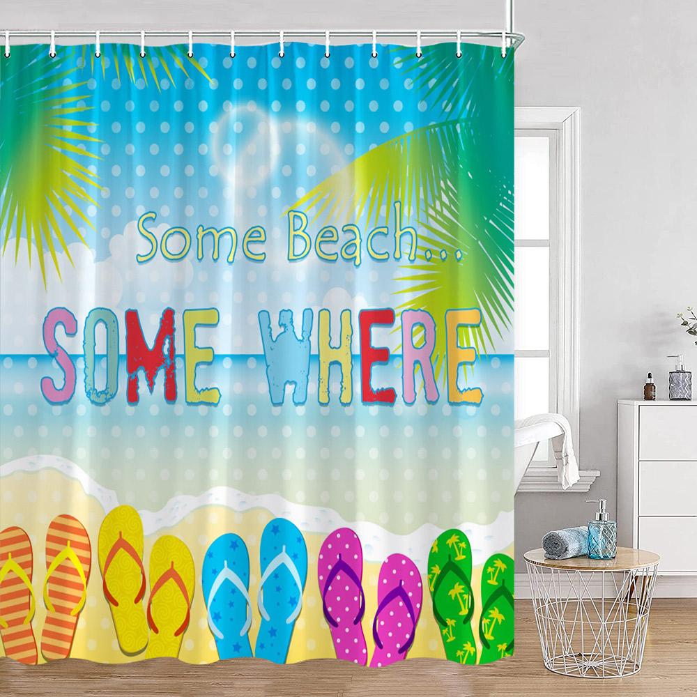 Motivational Words Simple Art Shower Curtains Bathroom Rules Bath Curtain Trust Life Bathroom Curtain Hello Summer Bath Curtain