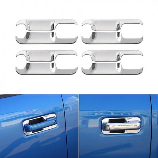 Exterior Door Handle Bowl Trim Cover Decor for Ford F-150 F150 2014- Chrome