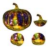 Decorative Pumpkin Lantern Battery Powered Halloween Luminous Ornaments Glass Pumpkin Lantern Holiday Lighting Decorations