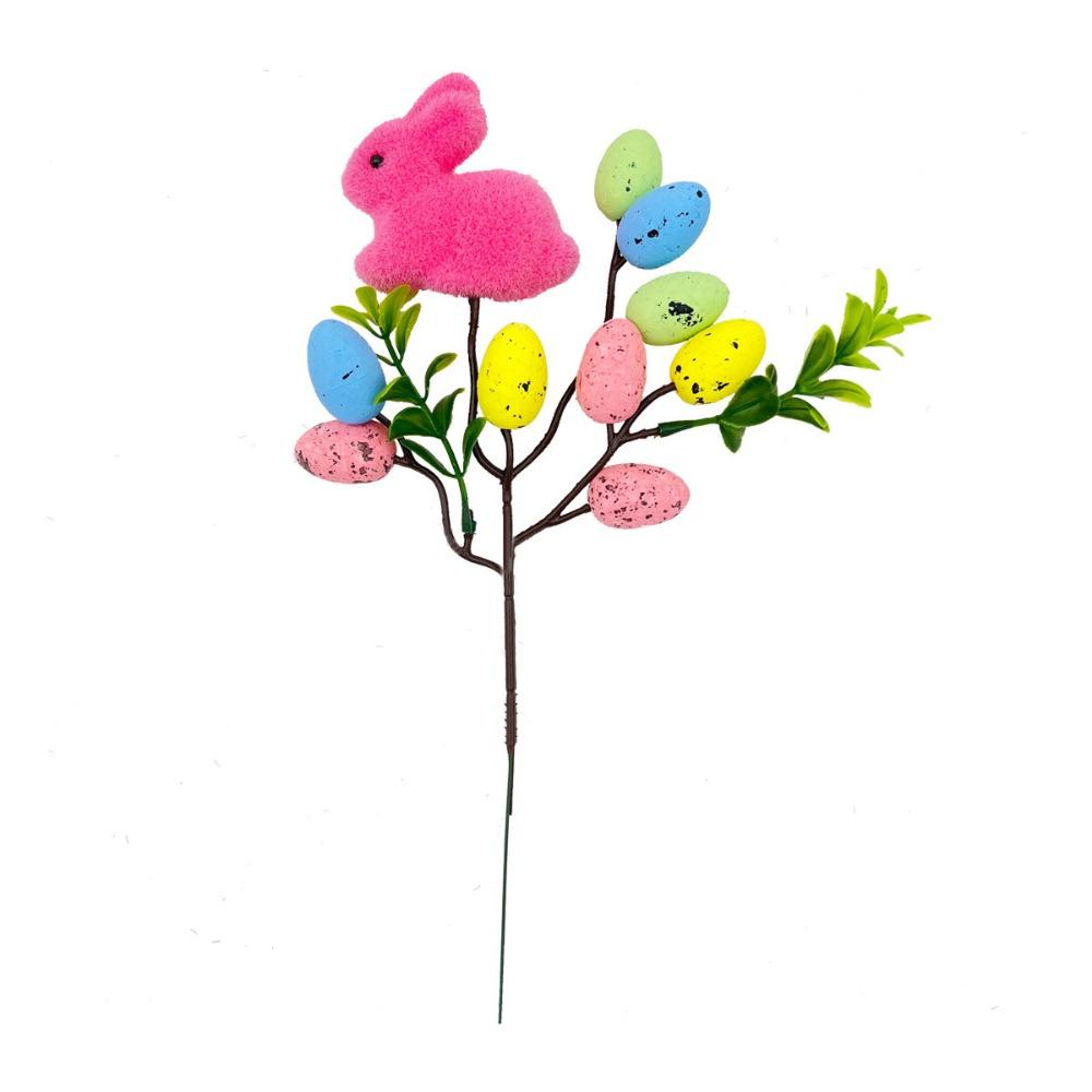 New Foam Eggs Tree Branch Artificial Colorful Easter Egg Bouquets Simulation DIY Fake Plant Festival Party