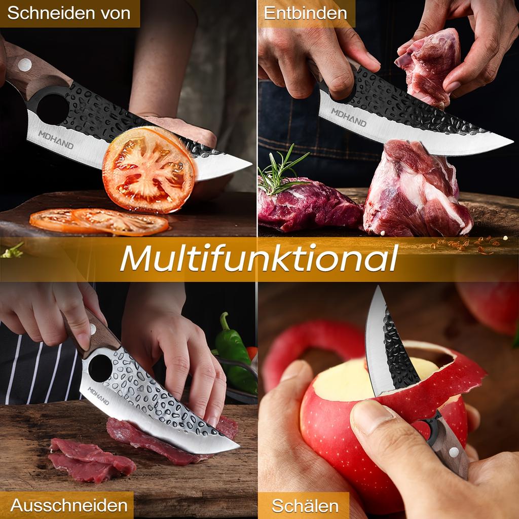 5.8 Edelstahl Kochmesser, Fleischerbeil, Geeignet für Familienküchen, Hotelküchen, Restaurants, Camping, Outdoor, Barbecue