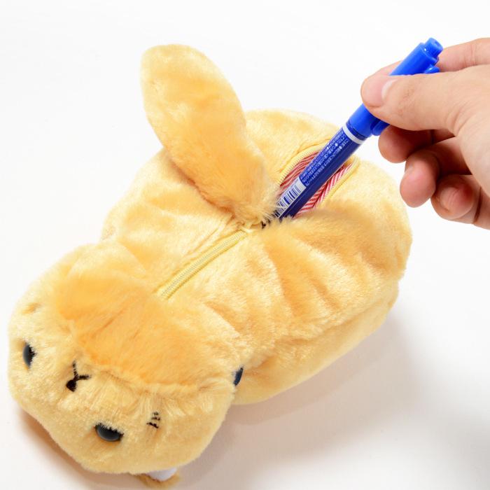 Japan Dozing Kitten Plush Pencil Case and Storage Bag
