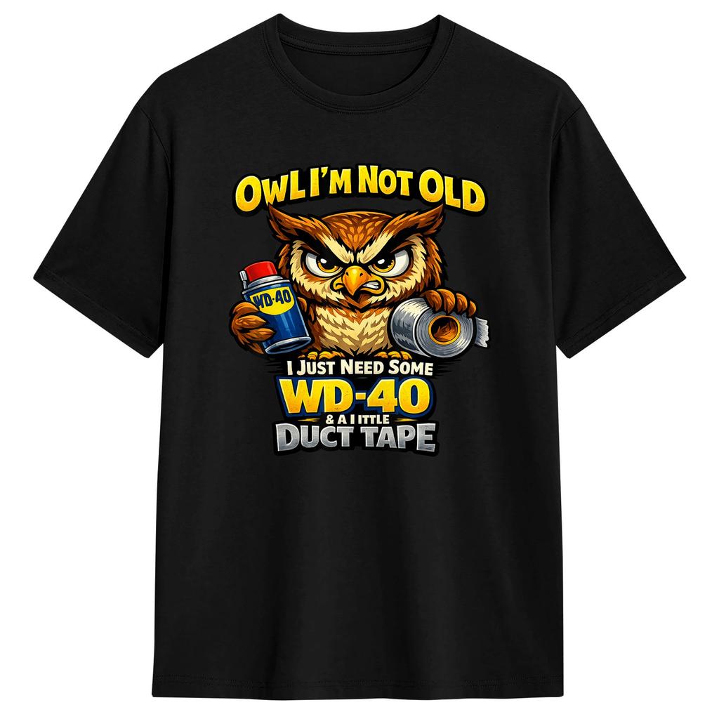 T-shirt Vintage Été Je Ne Suis Pas Vieux J'ai Juste Besoin de WD-40 Un Peu de Duct Tape T-shirts Loisirs 100% Coton Idée Cadeau