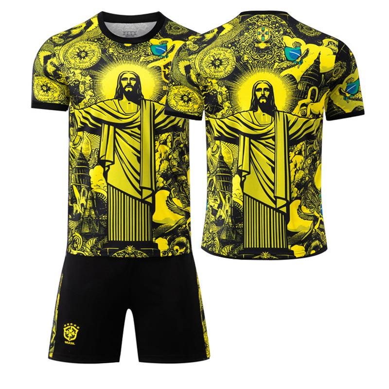 Brazil Muse commemorative special edition yellow No. 10 Neymar 7 Vinicius 11 Rodrigo football jersey men 16#