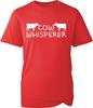 Cow Whisperer Unisex T Shirt Funny Farming Graphic Tee Cotton Black Animal Top