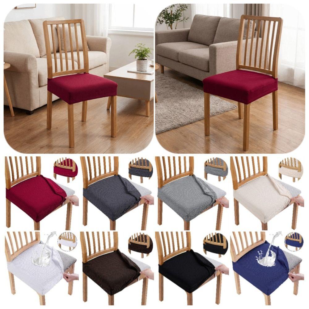 Removable Elastic Seat Protectors Waterproof Chair Cushion Cover Wedding Banquet