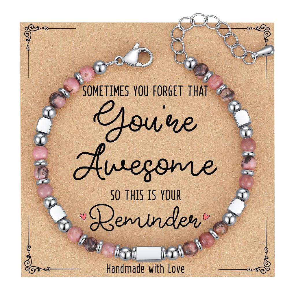 JYL TS Bracelet Letter Heart  Set Stackable Friendship & Personalized Luck