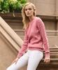 USPOLOASSN Cotton Cable V-Neck Knit_Deep Pink