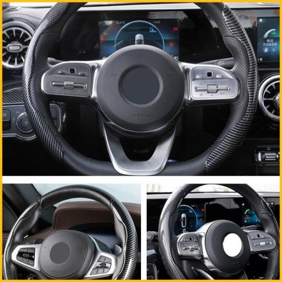 Couvre-booster de volant universel en fibre de carbone pour voiture Accessoires antidérapants EXV