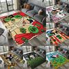 3D Reicher Mann Spiel Monopoly Dollar Cartoon Teppich für Wohnzimmer Schlafzimmer Zuhause Sofadekoration Kinderbereich Teppich Rutschfeste Bodenmatte
