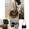Stylish Canvas Tote Bag For Women With Trendy Tassels In Black Gray Brown Colors