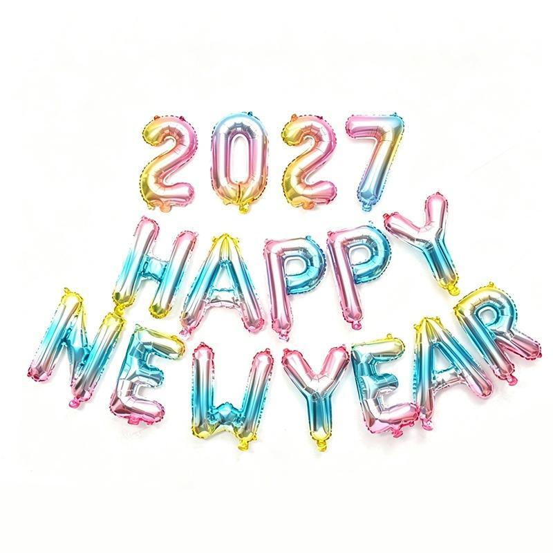 2027 Number Balloons 16In Large Number Foil Balloon 2027 New Year Christmas Graduation Birthday Party Decoration